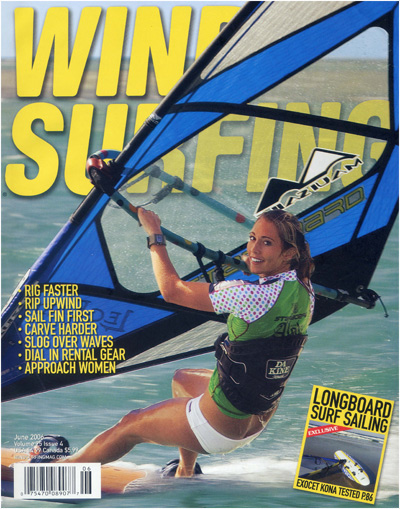 Ashley Baxter on Wind Surfing Magazine Cover